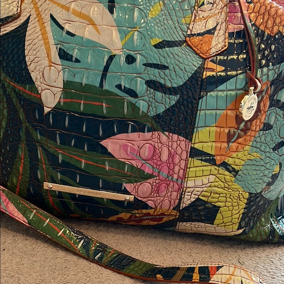 NWT! Brahmin Duxbury Weekender Retro Jungle Melbourne Genuine Leather Travel Bag - Picture 10 of 11